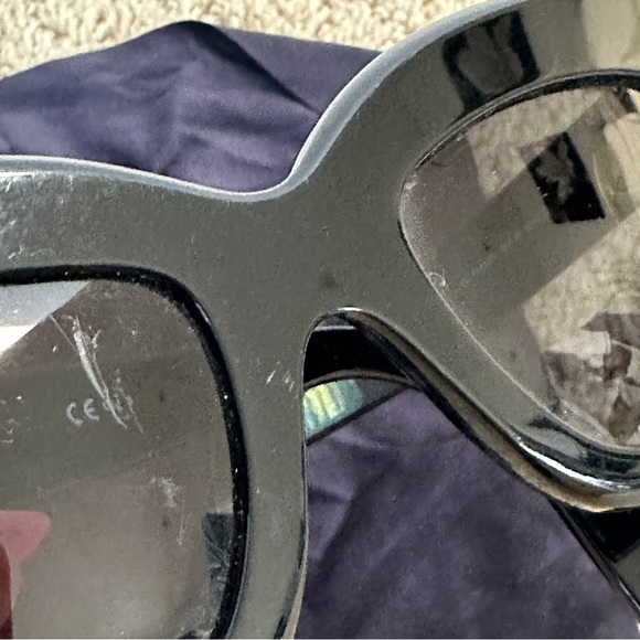 Celine DIANE CL41432 Black Chunky Sunglasses w/ case & cleaning cloth - Picture 8 of 8